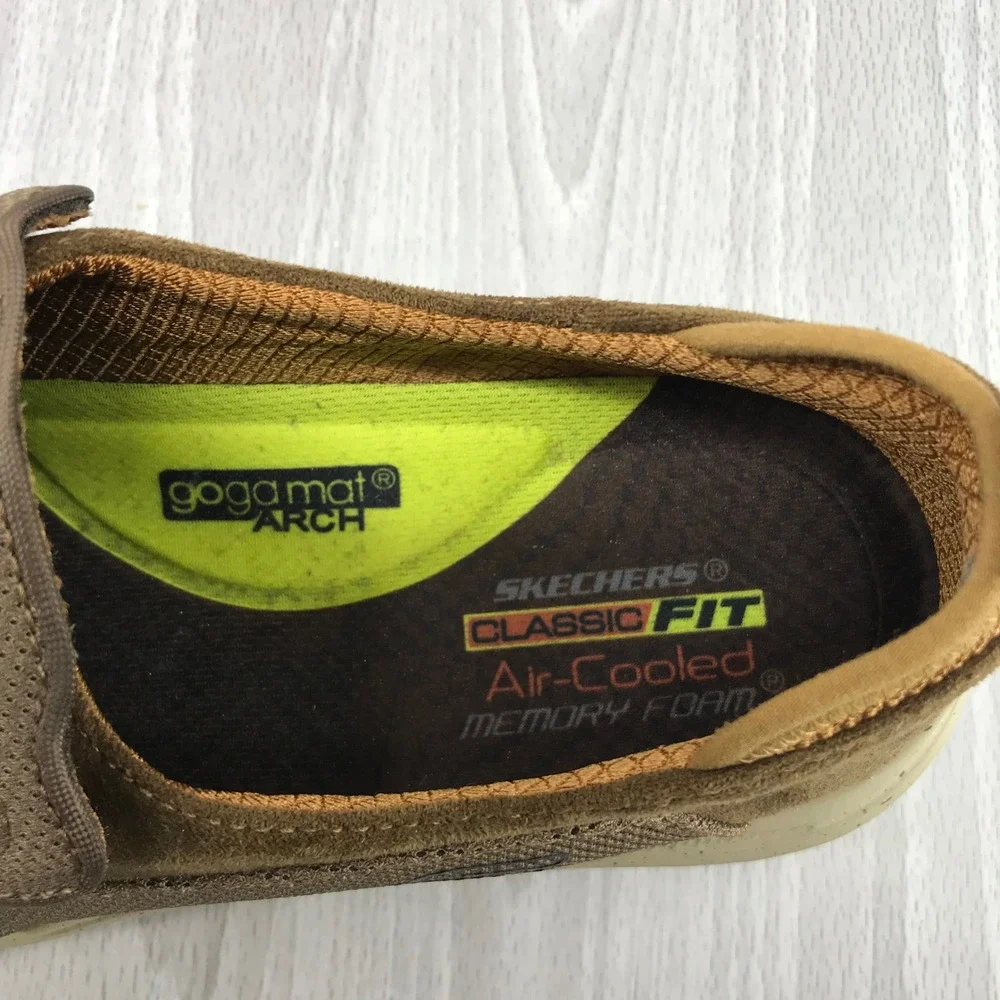 Skechers Mens Classic Fit Air‎ Cooled Memory Foam Loafers Brown 204568 BRN